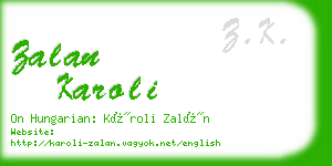 zalan karoli business card